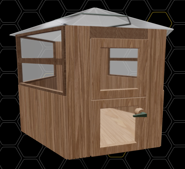 A 3D model of the Kiosk-it kiosk